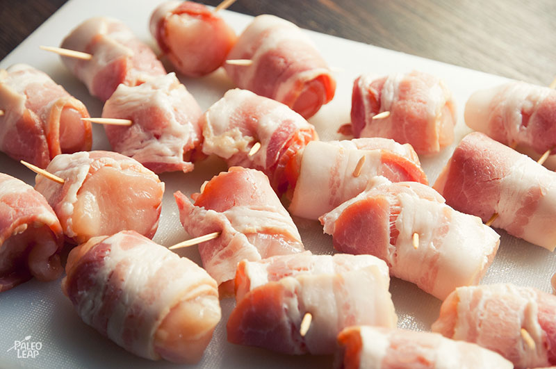 BBQ Chicken and Bacon Bites preparation BBQ Chicken and Bacon Bites preparation