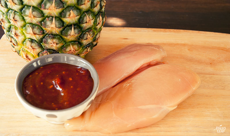 Chicken and Pineapple Skewers preparation Chicken and Pineapple Skewers preparation