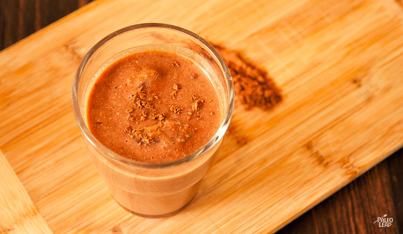 Frozen chocolate smoothie