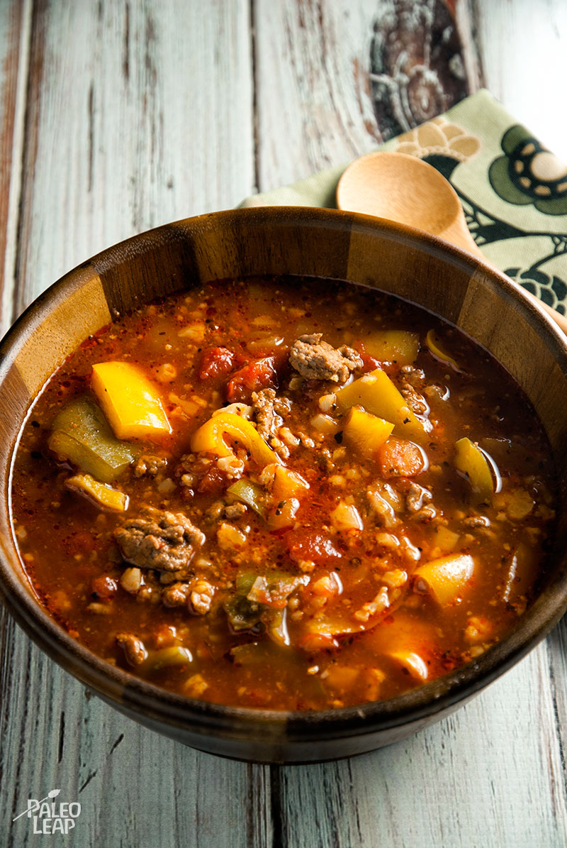 Slow Cooker Beef And Pepper Soup Paleo Leap