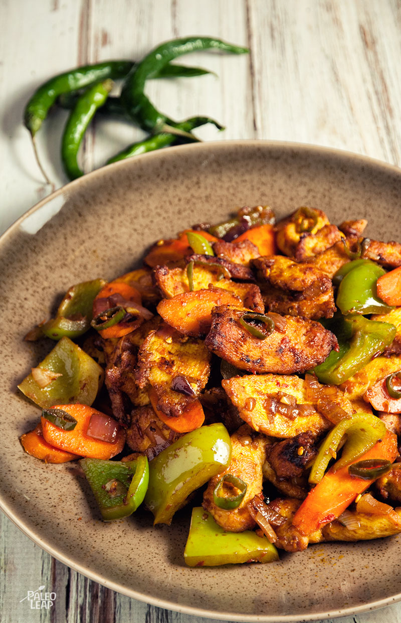 Spicy Indian Chicken Stir-Fry | Paleo Leap