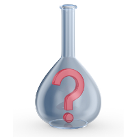 flask with question mark