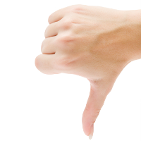 thumbs down