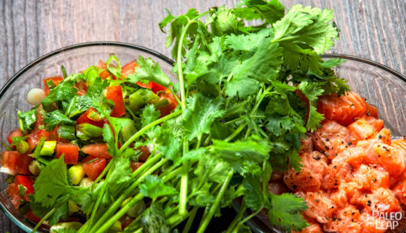 Lomi Lomi Salmon preparation Lomi Lomi Salmon preparation
