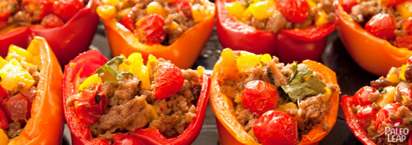 Veal stuffed bell peppers