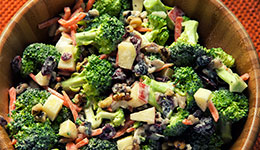Broccoli and Apple Salad with Walnuts