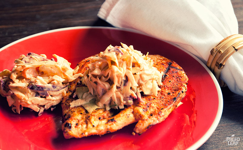 Chicken With Buffalo Ranch Coleslaw