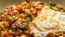 Cauliflower and Bacon Hash