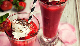 Frozen Coconut Strawberry Drink