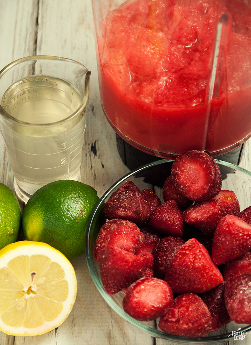Strawberry drink preparation