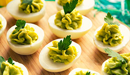 Guacamole Stuffed Eggs