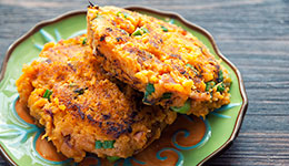 Sweet Potato Bacon Cakes