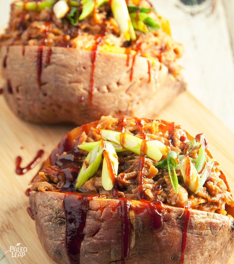 Pulled Pork Stuffed Sweet Potatoes  Paleo Leap