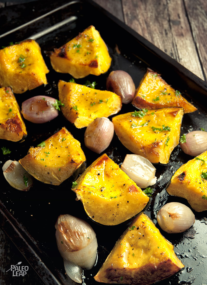 roasted acorn squash and chicken