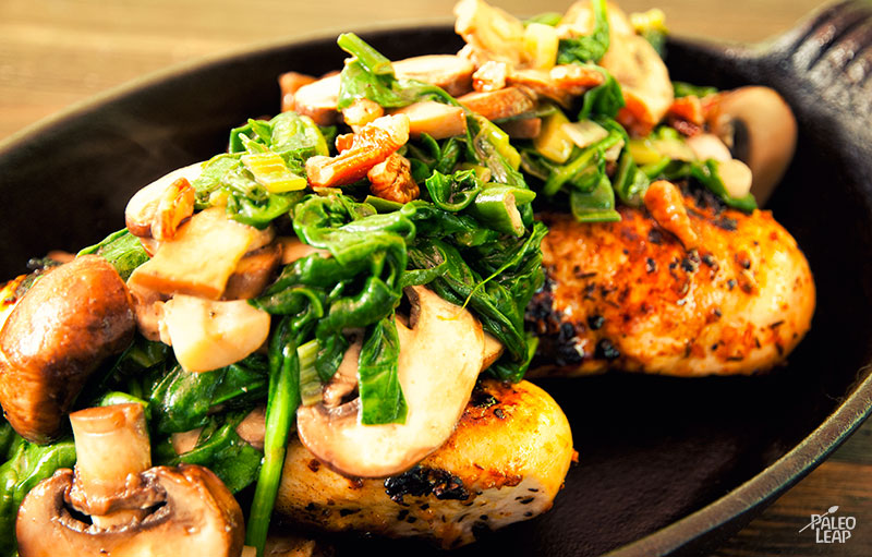 Spinach and Mushroom Chicken | Paleo Leap