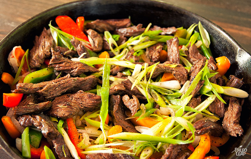 Steak Skillet With Bell Peppers | Paleo Leap