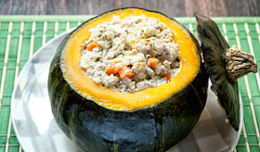 Chicken and Pork Stuffed Squash