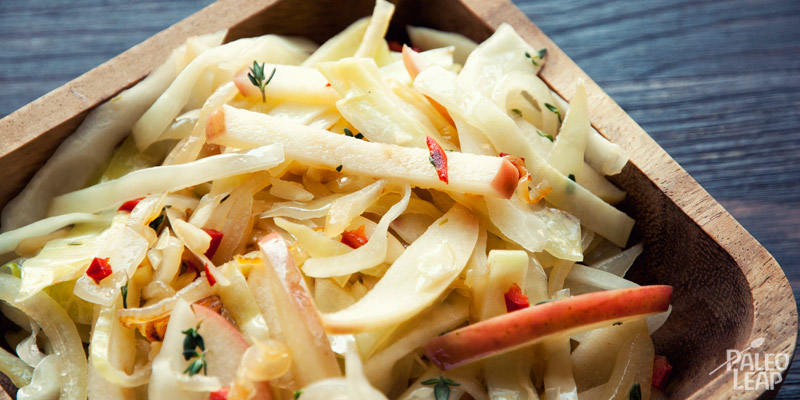 Cabbage & apple stir-fry