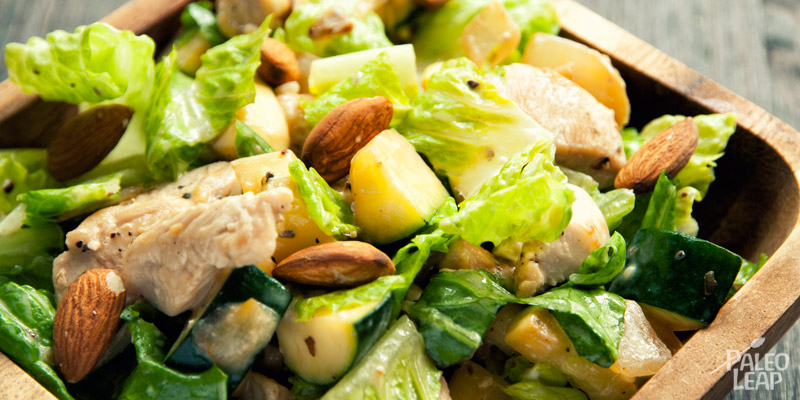 Chicken & zucchini hot salad