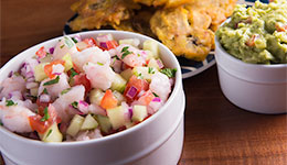 Shrimp Ceviche with Tostones