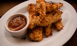 Coconut crusted chicken strips