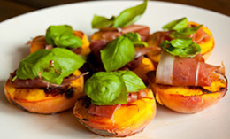 Grilled peaches