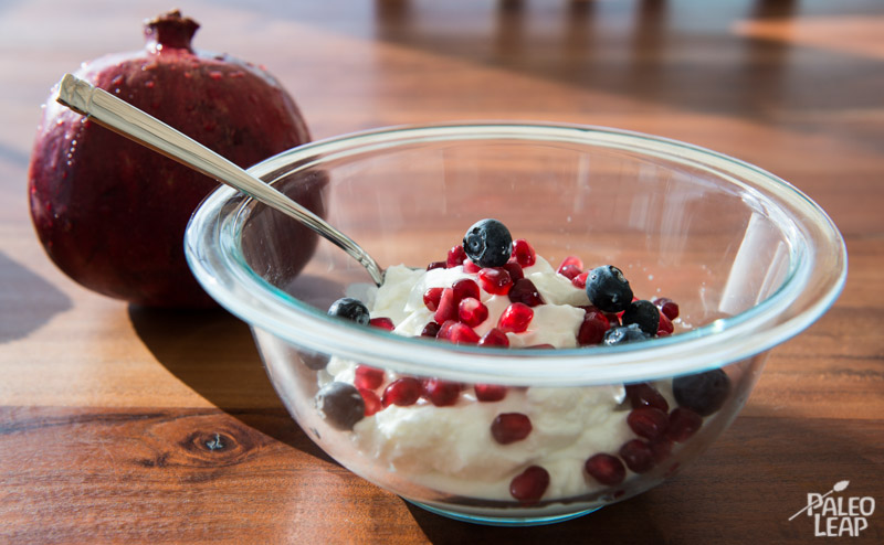 Breakfast yogurt with fruits