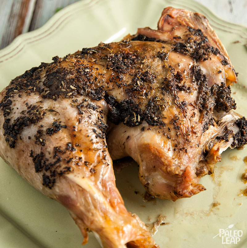 Wild mushroom roasted turkey