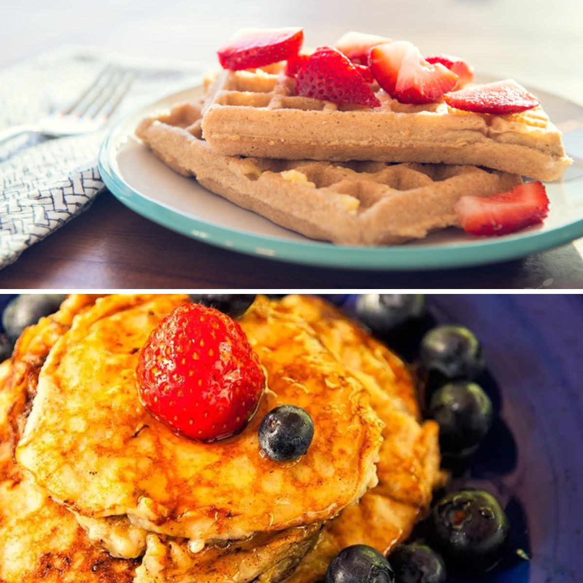 pancakes and waffles for paleo breakfast