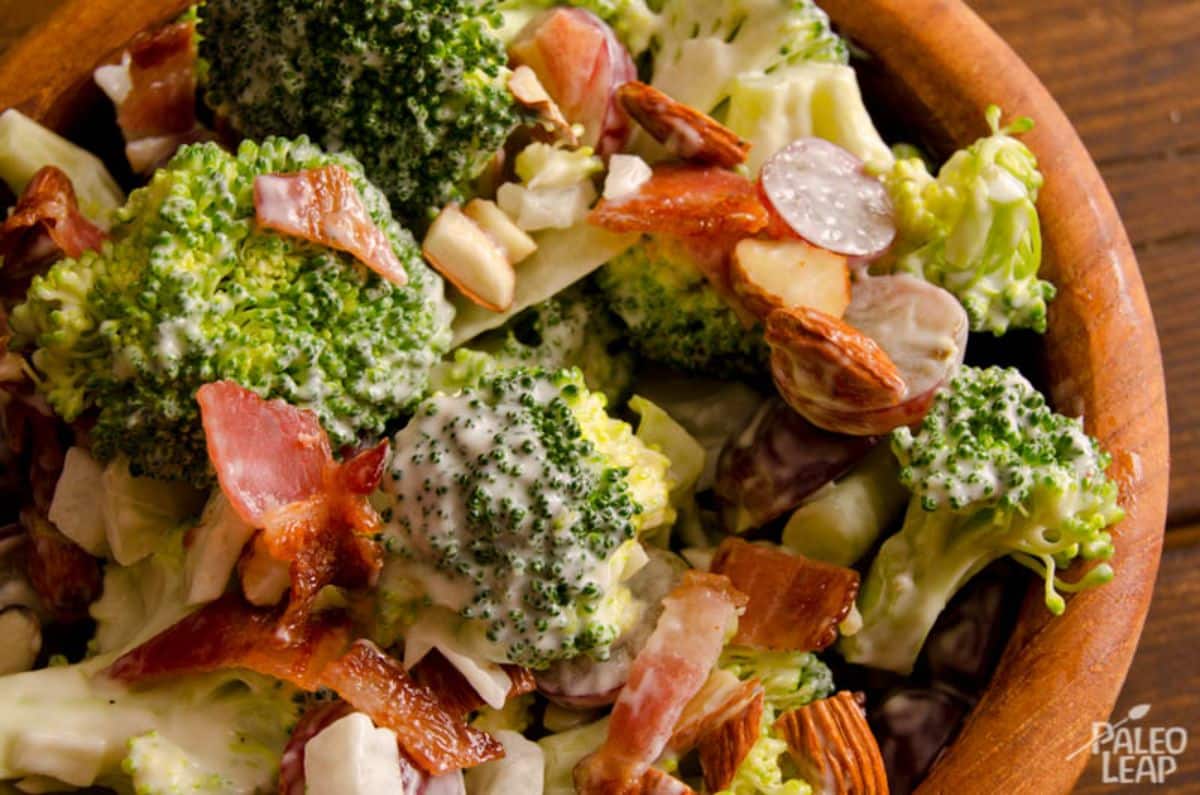 Bacon grape & broccoli salad