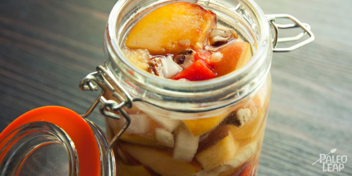 Lacto-fermented peach chutney Recipe Preparation