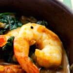 Curried shrimp and spinach Recipe