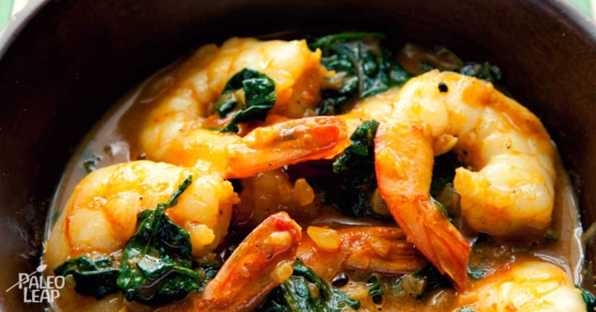 Curried shrimp and spinach Recipe Preparation