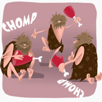 imitating cavemen