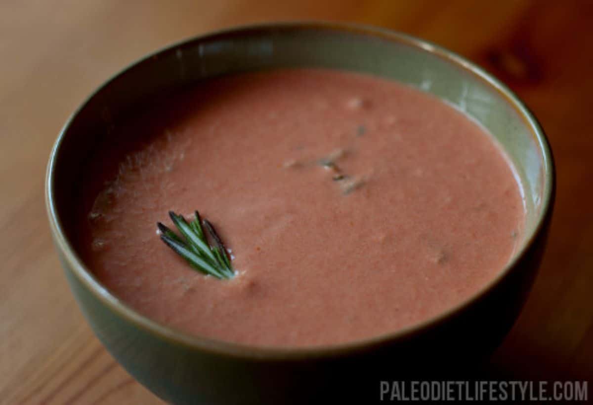 Cream of tomato basil soup