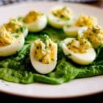 Garlic and parsley deviled egg Featured