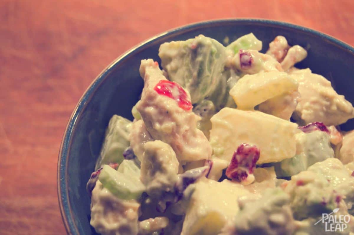Chicken salad with grapes apples and cranberries