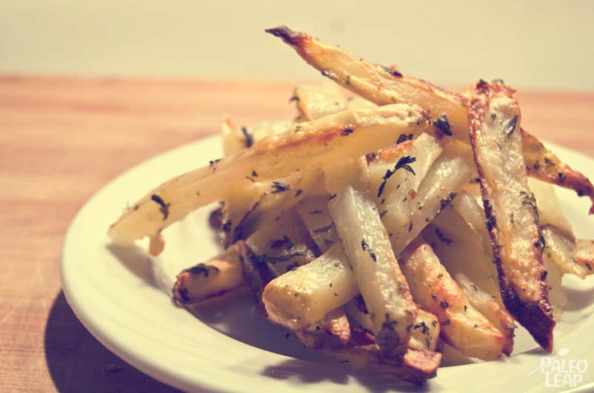 Paleo fries with herbs Recipe Preparation