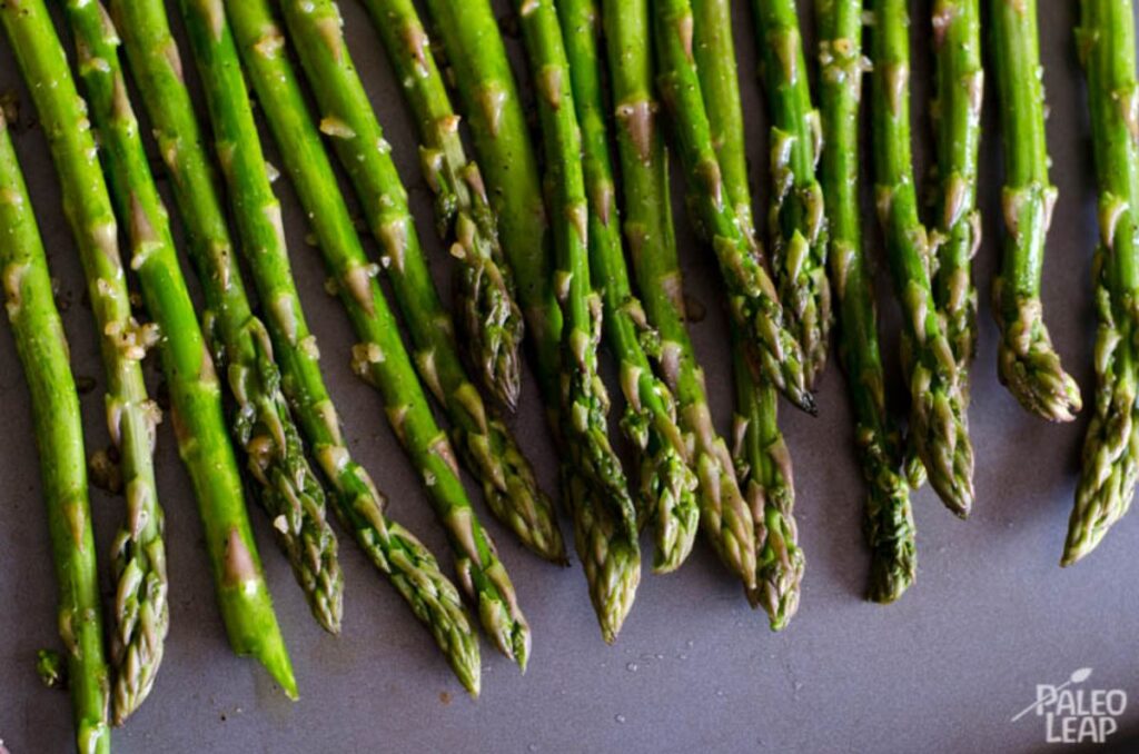 Roasted asparagus preparation