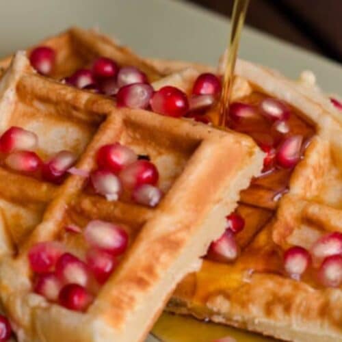 Almond Flour Waffles with Pomegranate Recipe
