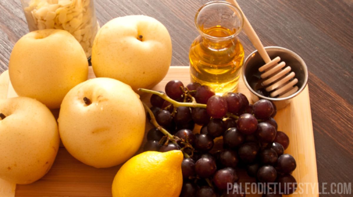 Almond and Grape stuffed pears Recipe Preparation