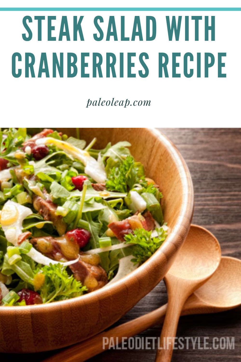 Steak Salad With Cranberries Recipe | Paleo Leap