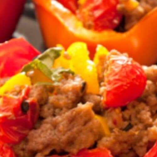 Veal stuffed bell peppers Recipe