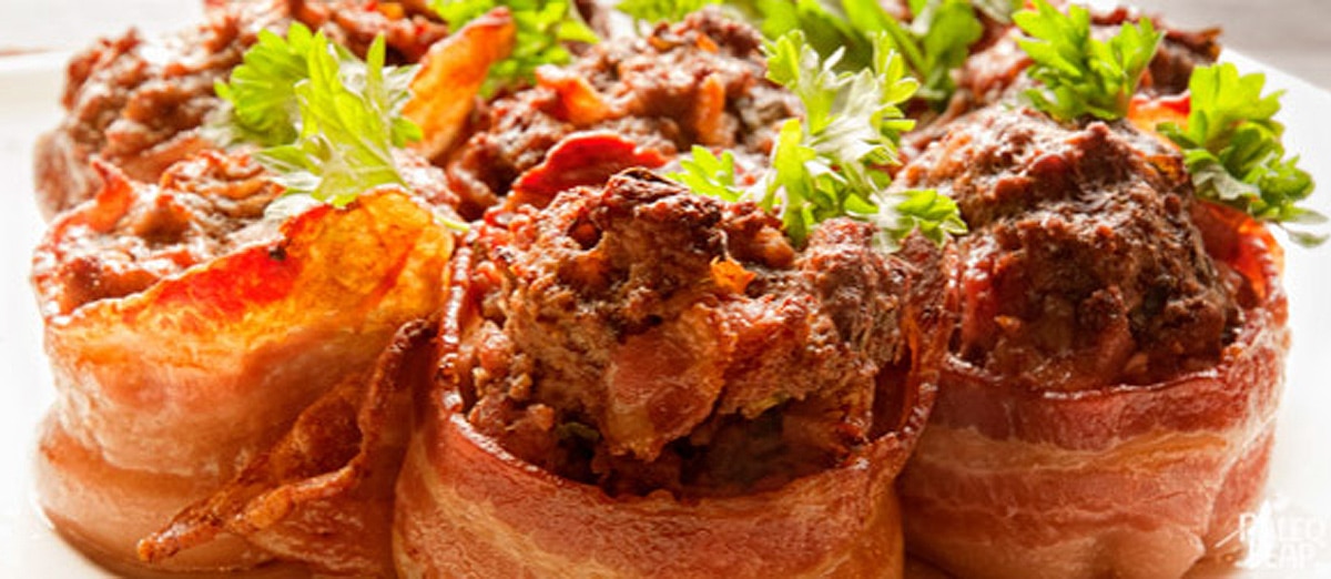 bacon wrapped meatloaves