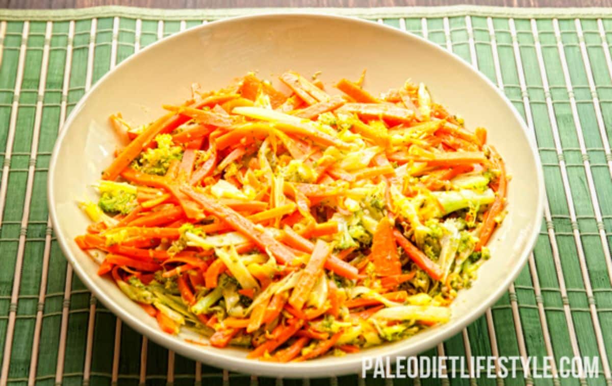 Warm Broccoli and Carrot Slaw