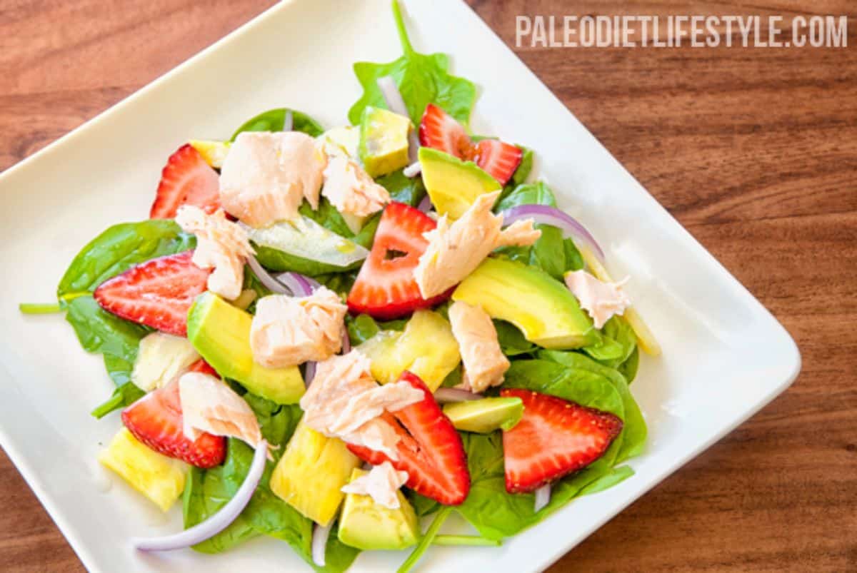 Spinach Strawberry and Avocado Salad