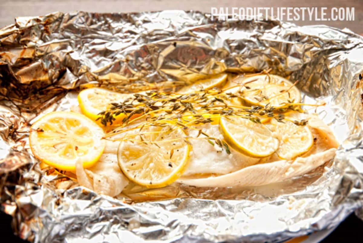 Grilled Lemon-Herb Zucchinis with Sole Recipe Preparation
