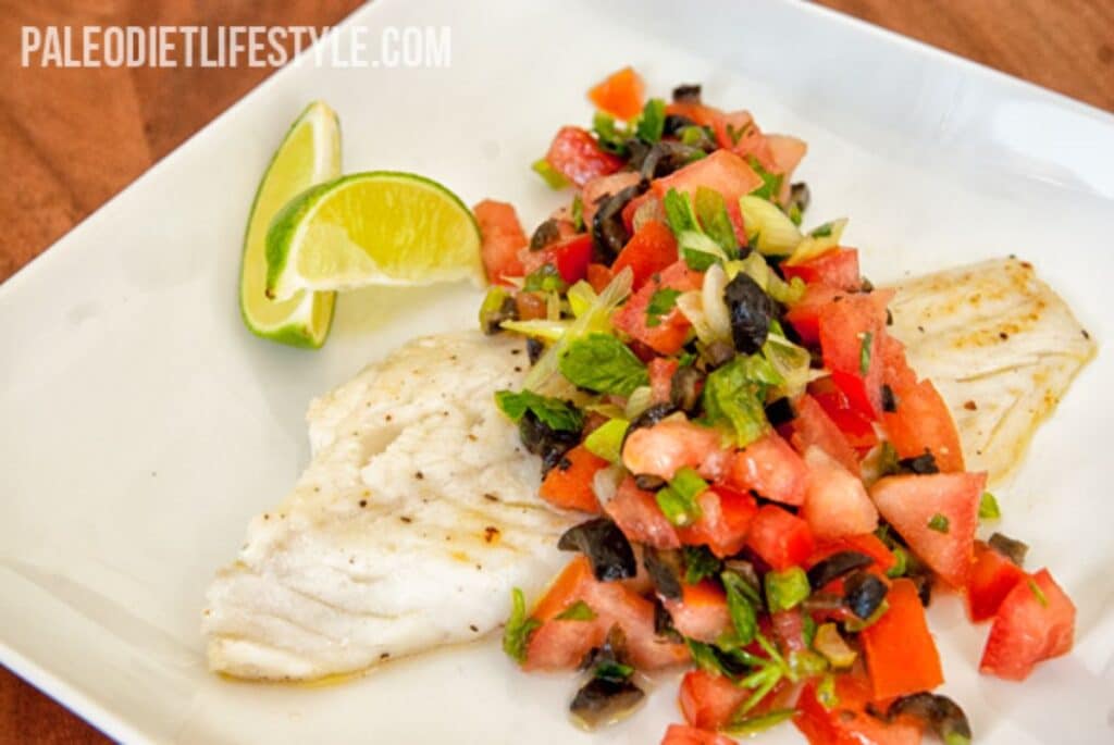 Cod With Italian Style Salsa Recipe | Paleo Leap