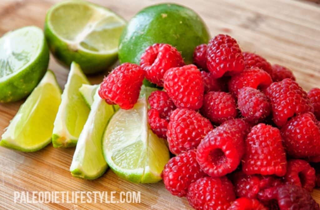 RaspberryLime Flavored Water Recipe Paleo Leap