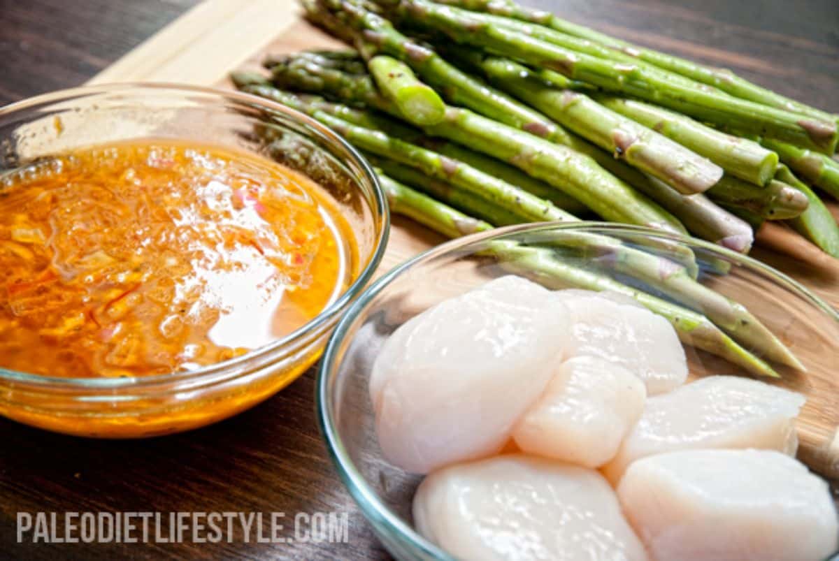Sea Scallops and Asparagus Recipe Preparation